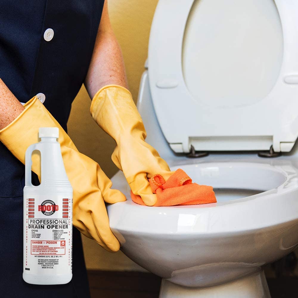 Rooto Professional Drain Opener|Deep Penetration|Opens Drains|Dissolves Grease and Residues from Septic Tanks,Bathrooms,Toilets,Kitchen Pipes|Easy to Use for Homes,Hospitals,Offices,Restaurants,etc.