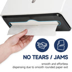 AIKE 200-Sheet Multifold Paper Towel Dispenser,No-Drill Wall Mount,White