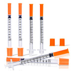 1ml Syringe 30G 1/2 Inch 13mm, Lab Supplies Individually Wrapped, Pack of 100