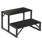 Talustool Hot Tub Step 500LBS Capacity Spa Side Step 2-Step Stairs Edge Spa Step 24” Outdoor RV Step Ladder Support Step Stool Pool Ladder Heavy Duty Steel Pedal