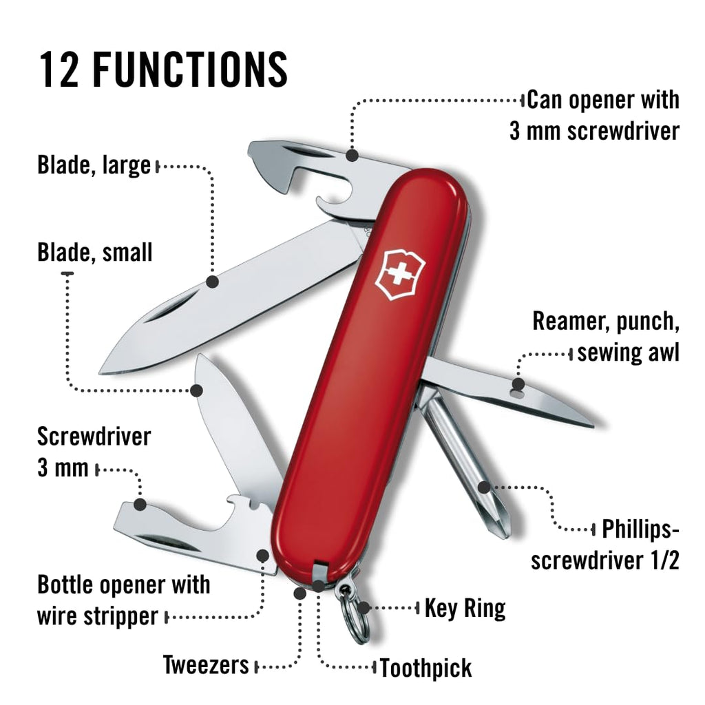 Victorinox Swiss Army Tinker Pocket Knife, Red, 91mm (53101)