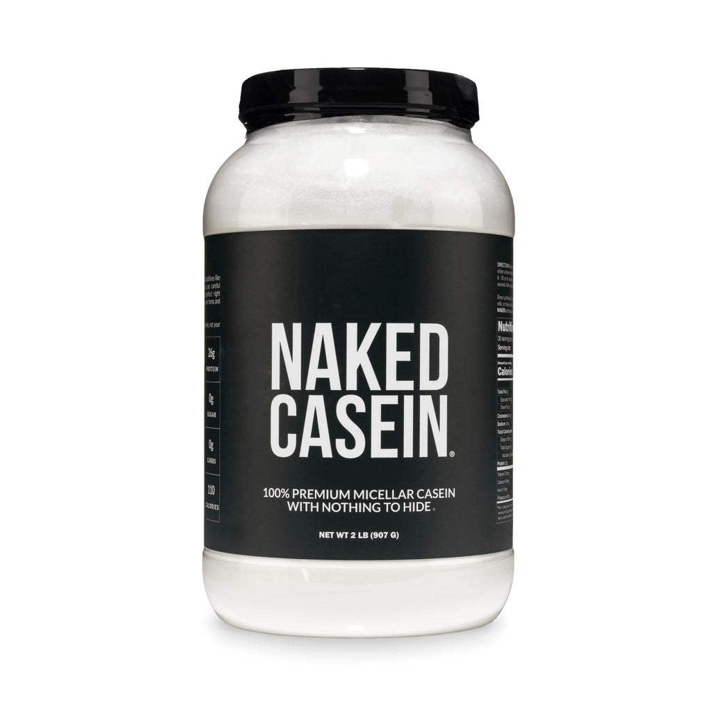 NAKED Casein - 100% Micellar Casein Protein - Only 1 Ingredient, Zero Carb, NSF Certified, GMO-Free, Gluten Free, Soy Free, Preservative Free - 30 Servings