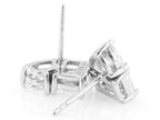 JTV White Cubic Zirconia Rhodium Over Sterling Silver Stud Earrings 5.58ct