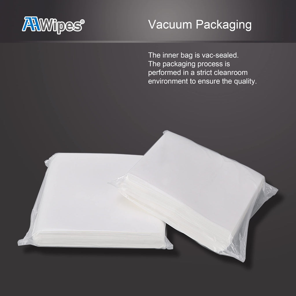AAwipes Cleanroom Wipes Nonwoven Wipes Cellulose/Polyester 9" x 9" 300PCS