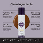 Fake Bake Flawless Self Tanning Mousse Streak-Free, Long-Lasting Natural Glow For All Skin Tones Women & Men - Sunless Tanner Includes Mitt For Easy Application, Black Coconut Scent - 6.7 oz