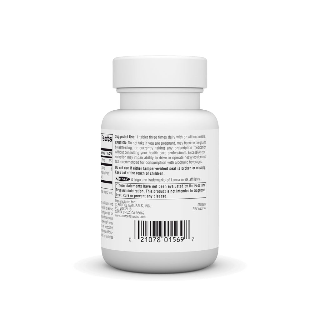 Source Naturals Relora, Promotes Healthy Eating Behavior and Muscle Relaxation Support*, 250 mg - 90 Tablets