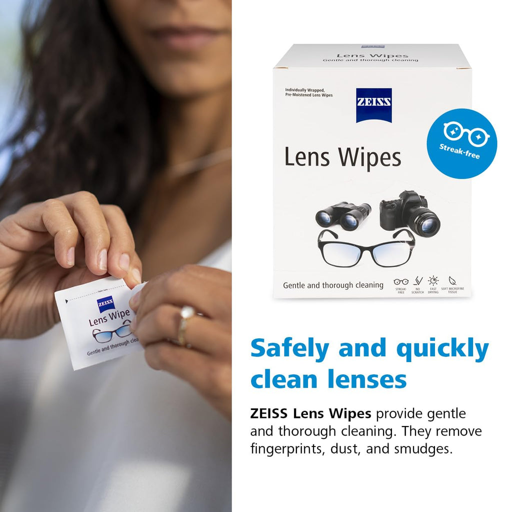 ZEISS Pre-Moistened Lens Cleaning Wipes, 2400 Count, Pack of 12