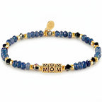 INSPIRED VOICES Inspirational Bracelets for Women, Mom, Gold Plated, Blue