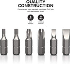 NEIKO 10048A Security Bit Set 100-Piece Set Cr-V Steel 1/4-inch Adapters Phillips Slotted Hex Torx Star Tamperproof Pozi Square Spanner Torque Tri-Wing Clutch Spline Wing Nut, Security Torx Bit Set