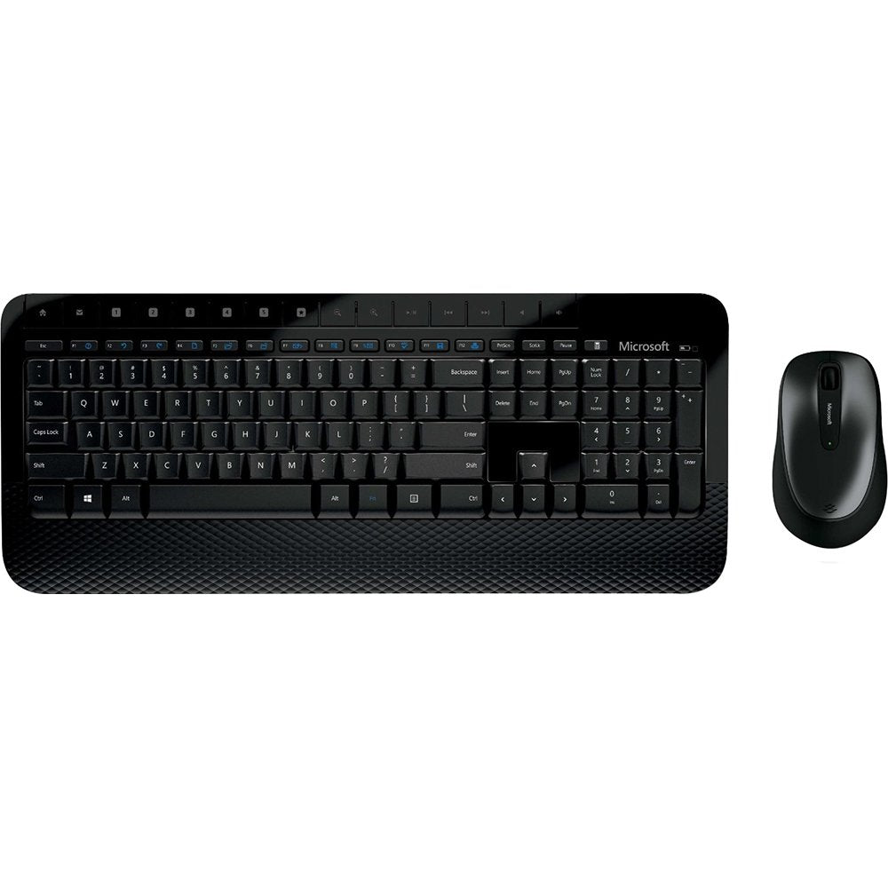 Microsoft Wireless Desktop 2000, Black - Wireless Keyboard and Mouse Combo with Comfortable Palm Rest.