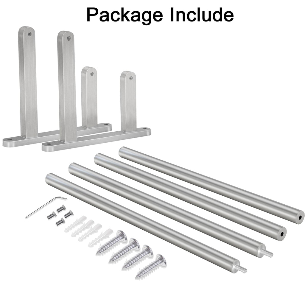 JIAPAIDUO Double Towel Bar, 24Inch Towel Rack for Bathroom, Stainless Steel Double Bath Towel Bar, Wall Mounted Towel Holder, Double Towel Rod Towel Rail Hanger for Wall, Kitchen (Brush Nickel)