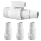 JellyArch 4 Pcs 2 Way Ball Valve Compatible with Hayward SP0729 and Replacement Universal Combo Hose Adapter Compatible with Hayward SPX1091Z7 or SPX1091Z4 for Ground Pool Pump Skimmer