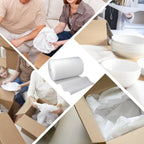 Parts3A Moving Supplies, Foam Wrap Roll 16" Wide x 160' Length, For Protecting Fragile Articles,Furniture,Transportation Packing,Stuffing of Carton,with 60 Fragile Stickers (16"160')