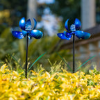 SATHGA Metal Wind Spinners Outdoor,2Pack Pinwheels for Yard and Garden, Decorative Garden Stakes for Patio,Lawn, Outdoor