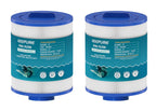 KEEPURE PAS50SV-F2M Hot Tub Filter Replacement for Artesian Spas,06-0005-12,6CH-502,06-0006-12,Filbur FC-0311,XLS-604,AR50,AK-9016,M60506 Spa Filter,50 Sq.ft,2Pack