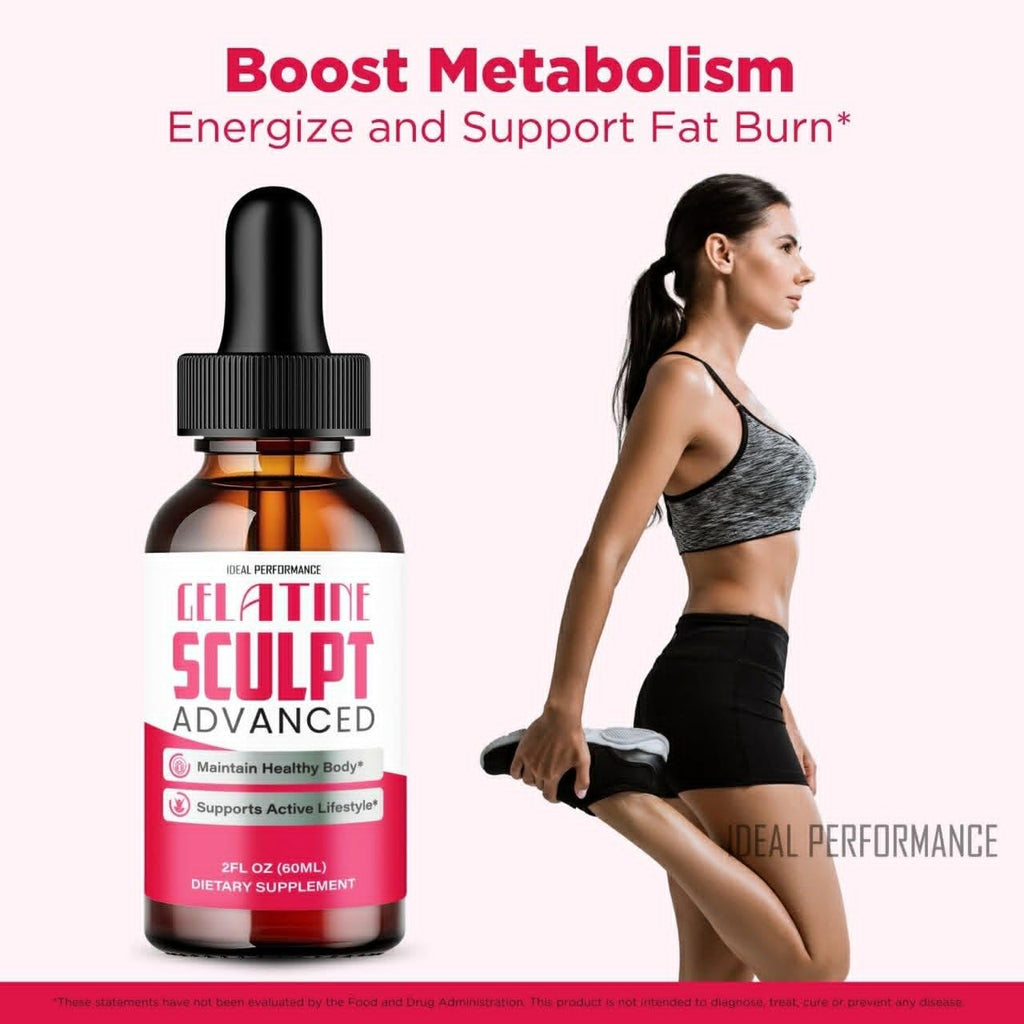 Gelatine Sculpt Drops, Official Gelatine Sculpt Supplement Dropper, All Natural Keto Liquid Droppers, Advanced Formula Sustain Active Lifestyle & Fitness Goals, GelatineSculpt Reviews (2 Pack)