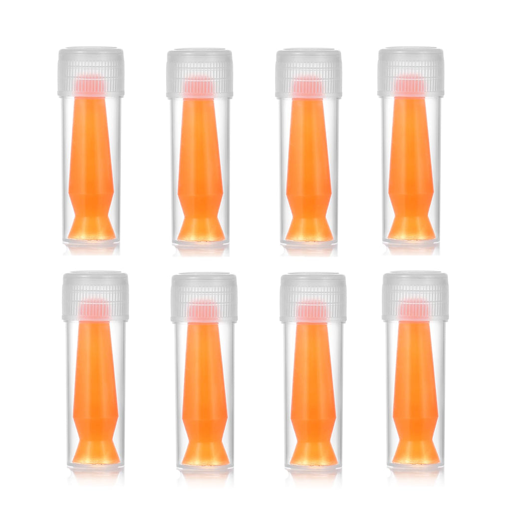 DHSUUUUP 8 Pack Scleral Lens Inserter Tool, Ventless Contacts Inserter Applicator for Hard Contact Lenses, RGP & Prosthetic Eyes, Individual Container, Safely, Comfortably, Orange