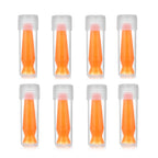 DHSUUUUP 8 Pack Scleral Lens Inserter Tool, Ventless Contacts Inserter Applicator for Hard Contact Lenses, RGP & Prosthetic Eyes, Individual Container, Safely, Comfortably, Orange