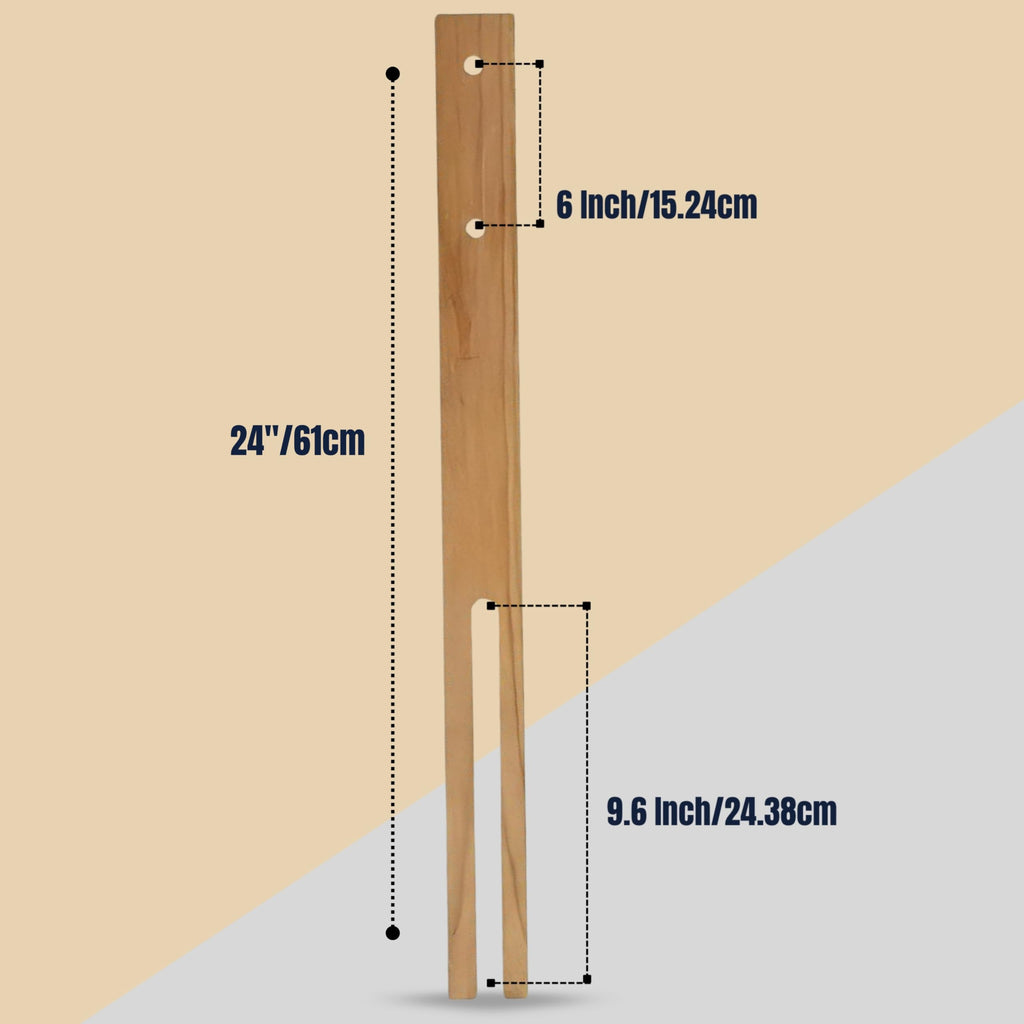 AQS INTERNATIONAL Pair of Headboard Struts - Multifit Hardwood Strong Legs - Wooden Headboards Support Multi Fit Slotted & Pre Drilled Screws - Bedroom Bed Frame Anit Shake Tool 61cm