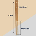 AQS INTERNATIONAL Pair of Headboard Struts - Multifit Hardwood Strong Legs - Wooden Headboards Support Multi Fit Slotted & Pre Drilled Screws - Bedroom Bed Frame Anit Shake Tool 61cm