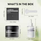 LANBENA 3-in-1 Blackhead Removal Set - Bamboo Charcoal Pore Strips (30g), Pore Minimizing Serum (30ml) & Removal Paper - Mask for Face, Minimizes Pores & Leaves Skin Fresh & Clean, Blackhead Remover
