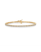 PAVOI CZ Classic Tennis Bracelet for Women, 14K Gold Plated, Yellow Gold