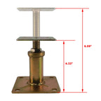 ASTAMOTOR Adjustable 4 1/3" - 7" House Floor Jacks Mini Screw Post Pole for Leveling, Galvanized, 4 Pack, AM502-2