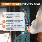 BEEST FullStop Fire-Rated Spray Foam Insulation for Walls & Attics - 240 Board ft/sq.ft - High Density Expanding Spray Insulation Foam Sealant for Thermal & Soundproofing - 12 Pack (12x26.8 oz)