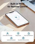 eufy Security Smart Lock C33, Keypad Door Lock with Handle, Fingerprint Door Knob, Keyless Entry Door Lock for Front Door and Bedrooms, Electronic Deadbolt, Wi-Fi, App Control, IP53 Waterproof, Black