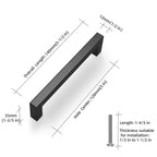 NISUOIEN Matte Black 5 Inch Cabinet Handles, 30 Pack Cabinet Pulls