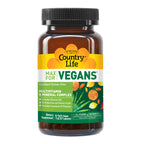Country Life Max for Vegans - 120 Vegan Capsules - Daily Multivitamins - Immune Support Supplement - Contains Vitamin B12, Iron, Amino Acids, Coenzyme B Vitamins - Gluten-Free