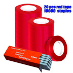 HIVIEW 20Rolls of 100 Feet tie Tape and 1 Box of Staple (10000 PCS Staples) for Plant Tying Machine,Plant Tape for Climbing Plants, Grapes, Raspberries, Tomatoes and Vining Vegetables Flowers-Blue