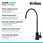 KRAUS Purita 100% Lead-Free Kitchen Water Filter Faucet in Matte Black, FF-100MB