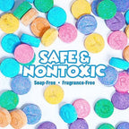 Tub Works® Fizzy Bath Color Tablets for Kids, 150 Count, 3 Pack | Nontoxic & Fragrance-Free | Color Bath Drops Create Fun Bath Colors | Water Tablets in 7 Colors for Variety | Bath Bombs for Kids Bath