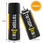 TBTeek Butane Refill, Ultra-Refined Lighter Fluid Refill, 100ml Butane Fuel Refill, Butane Canister for Torch Lighter, Butane Torch, Kitchen Blow Torch (2 Can)