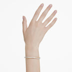 Swarovski Hyperbola Bangle, Round Cut, Clear, Mixed Metal Finish