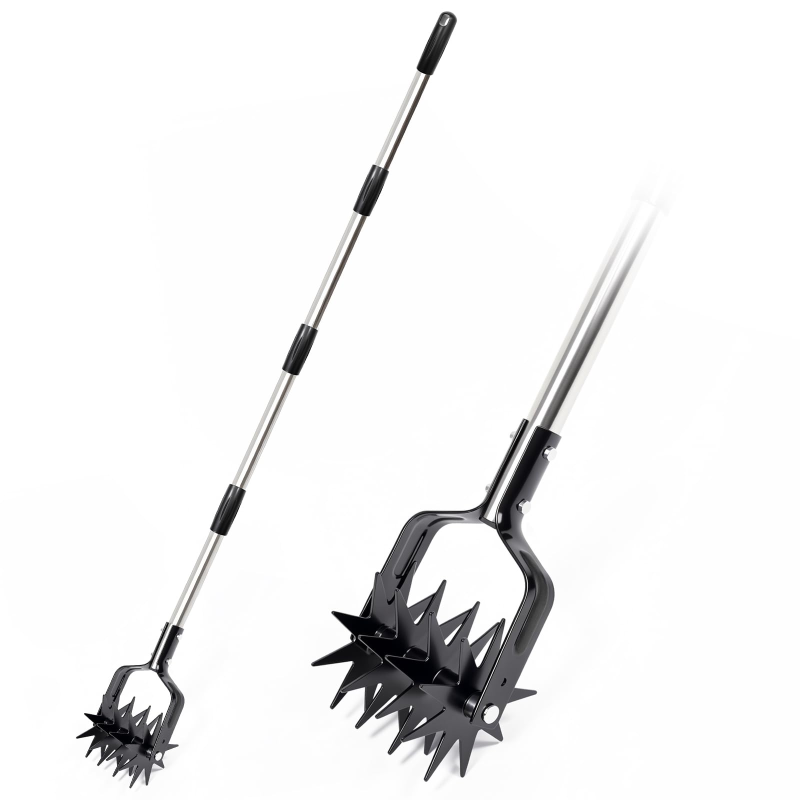Joyhalo Rotary Cultivator Garden Tool Manual Hand Tiller