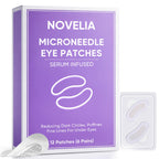 TAWODIUM Novelia Micro Eye Patches, Microglow Undereye Patches, Hyaluronic Acid Serum Infused Eye Masks, Reduce Puffy and Dark Circles, Firming Smile Line, Hydrating & Smoothing Skin (6Pairs) (1 Box)