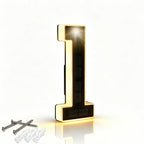 DIBMS 6.7 Inch Solar Lighted House Numbers for Outside Lighting, Waterproof LED Illuminated Address Sign, Personalized Backlit Number for Home Exterior Apartments Hotels Factories(Number 7-Black)