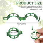 Plant Support Clips, Reusable Plant Clips for Securing Plants (50, Green)