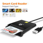 ZOWEETEK CAC Card Reader Military, USB Smart Card Reader for Windows Mac