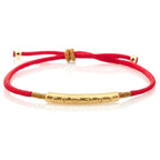Buddha & Karma Tibetan Red String Bracelet - Handmade Buddhist Lucky Charm for Protection, Good Fortune & Positive Energy - Spiritual Bracelet for Men & Women - Adjustable Bracelets for Daily Wear - Gold