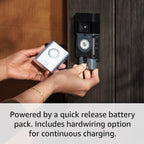 Ring Battery Doorbell Pro, Home or business security, Two-Way Talk with Audio+, 3D Motion Detection, and 1536p HD+ Head-to-Toe Video