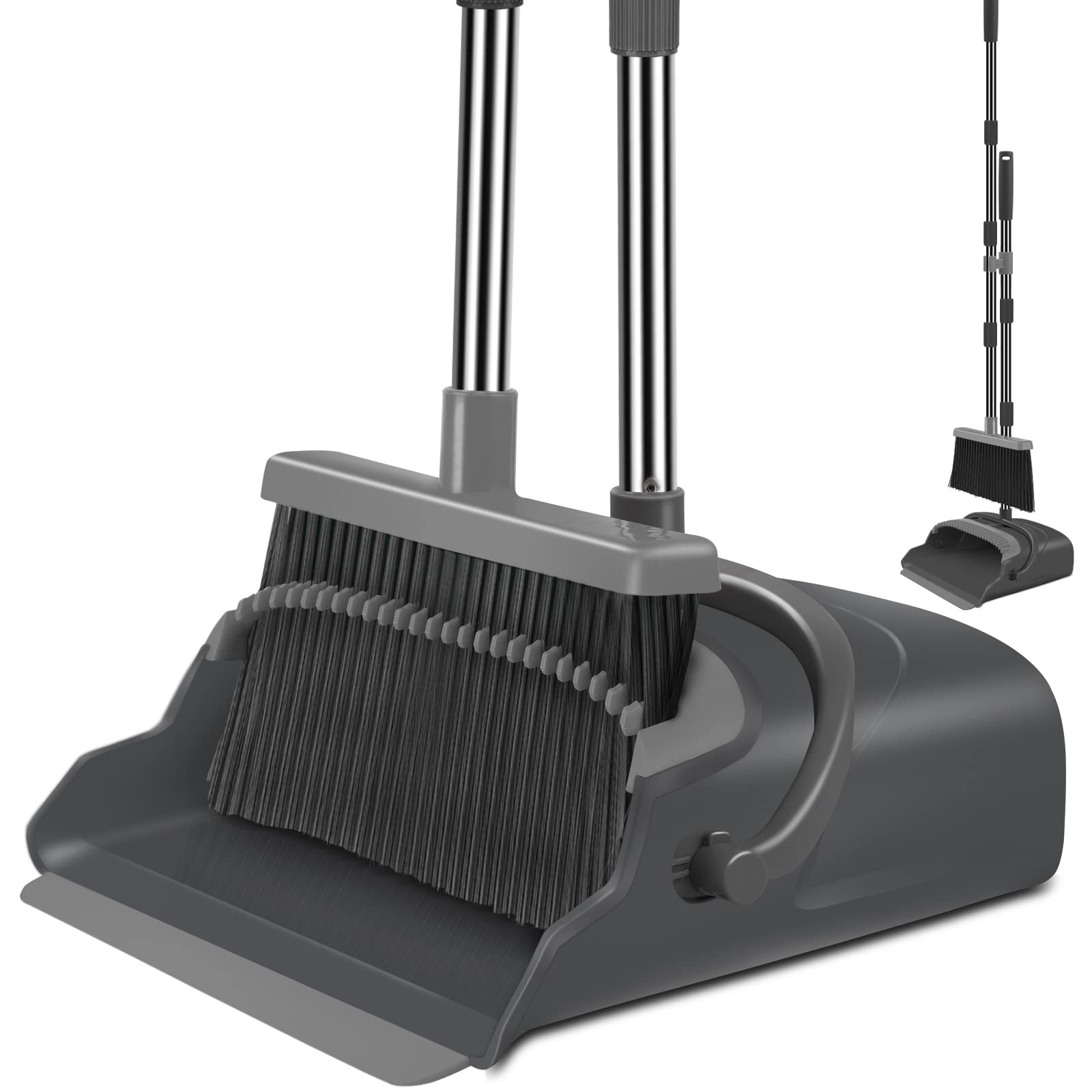 Mop Heavy Quality Floor Mop with Bucket, Flexible Kitchen tap Flat Squeeze Cleaning Supplies 360 Flexible Head/2 Reusable Pads Clean Home Floor Cleaning