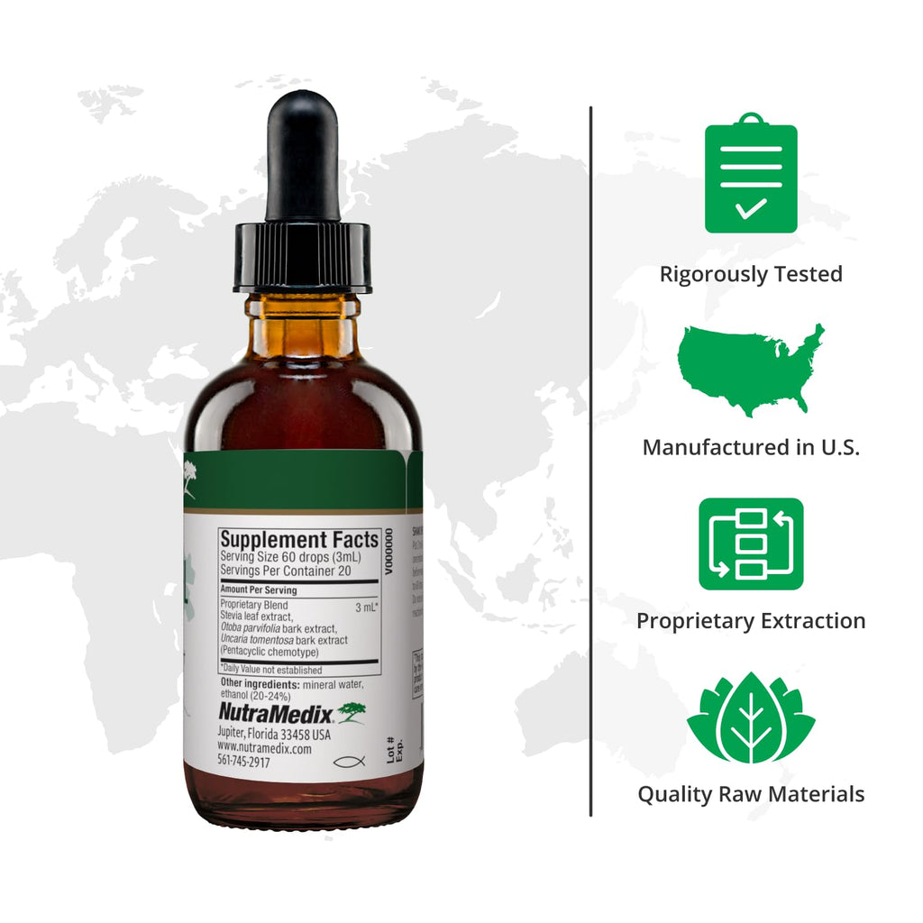 Nutramedix Nutra BRL - Liquid Herbal Supplement for Gut Health & Immune Support - Samento & Banderol for Digestive Health - Immune System Booster Supplement (60mL)