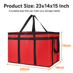 Bodaon Large 3-Pack Insulated Food Delivery Bag with hard bottom, XXXL Pizza Cooler Bags, Rideshare Delivery Bag, Thermal Cold/Hot Styrofoam Carrier for Travel/Shopping/Catering/Car