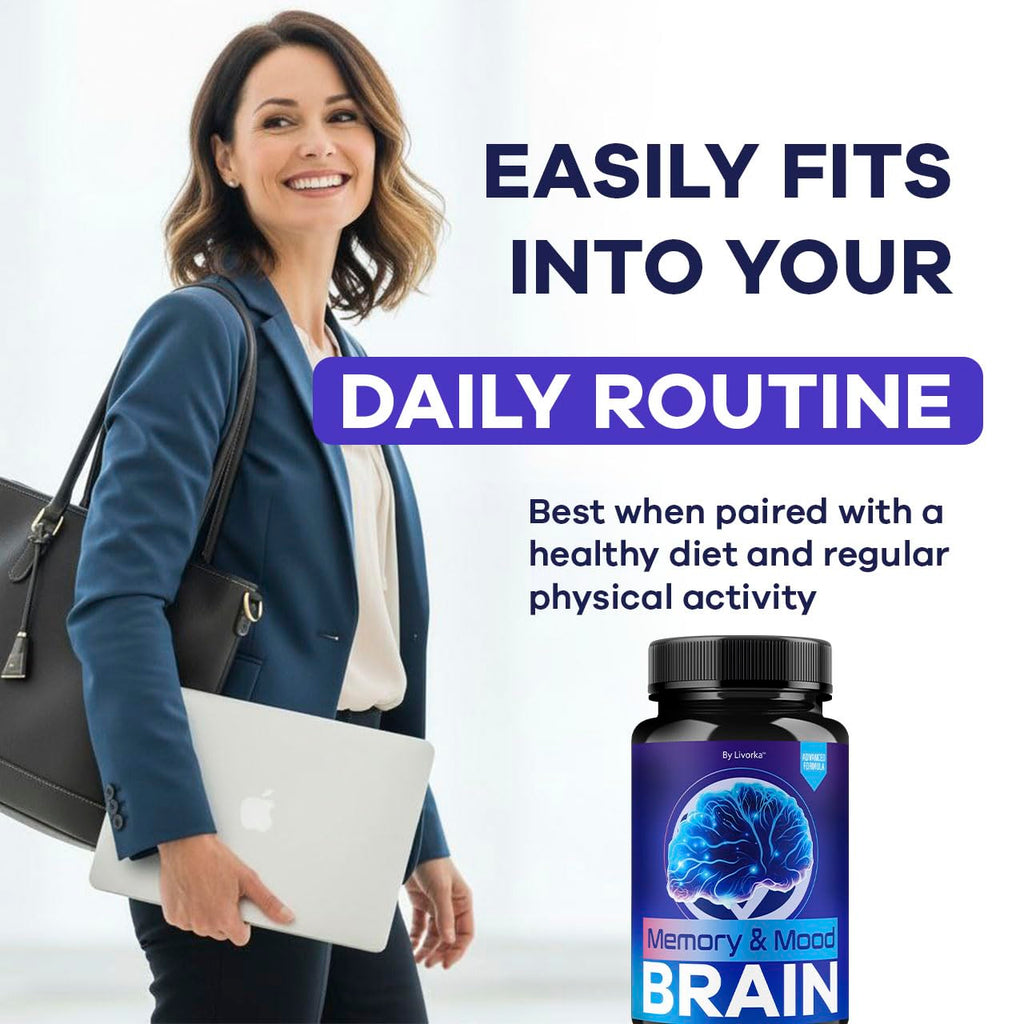 (5 Pack) Memory Mood and Brain Capsules - Official Daily Support Brain Health Supplement Pills Advanced Formula, Memory & Mood Brain & Memory Focus Reviews, 300 Capsules for 5 Months
