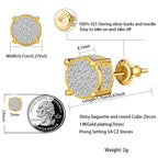 SENTERIA 18K Gold Plated Stud Earrings for Men Women Screw Back Earrings