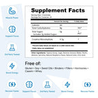 Create Creatine Monohydrate Gummies for Men & Women, Boost Focus, Strength, and Endurance, Anti-Melting Formula, Vegan, Gluten-Free, Non-GMO, 1.5g of Creatine per Gummy (Blue Raspberry)