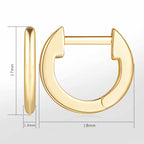 Kelli Myers 14K Gold Huggie Earrings Small Hoop Earrings 18mm
